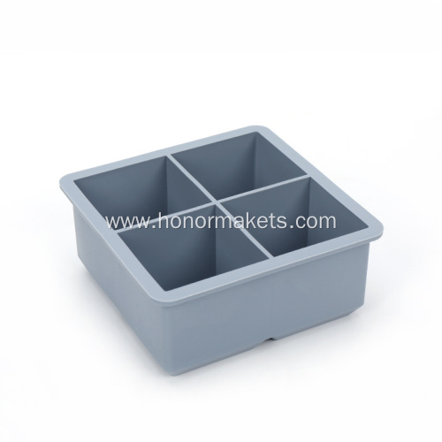Silicone Ice Tray Square Mold 4-holes